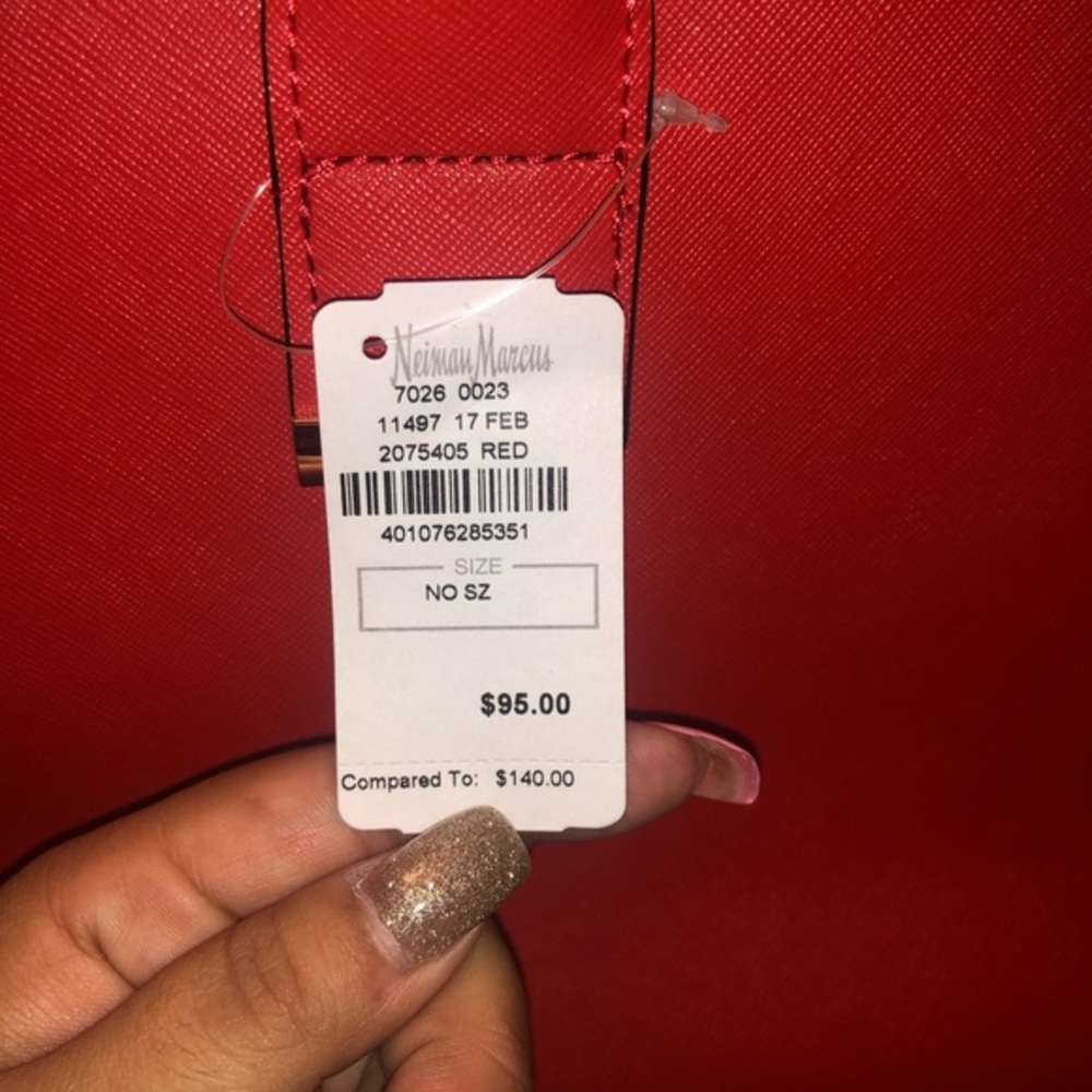 🎈Neiman Marcus Red Handbag 🎈 - Picture 6 of 8